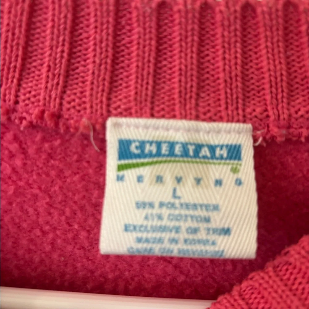 Cheetah Mervyns Y2K Pink Women's Sweatshirt - Picture 2 of 3